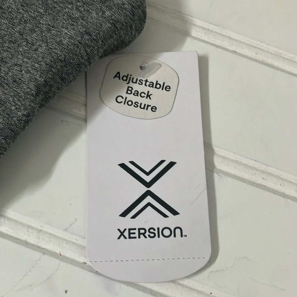 Xersion Gray Sports Bra with Racerback Design - Picture 3 of 6